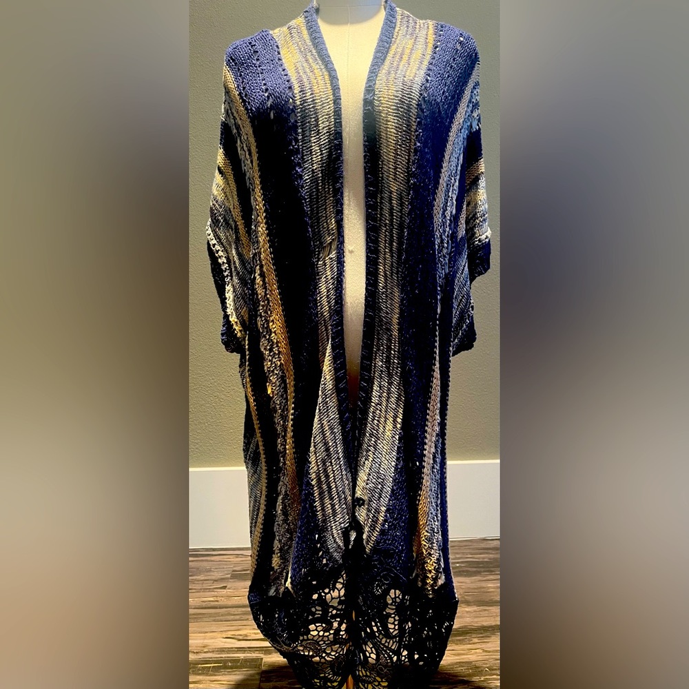 Chico's Multicolor Open-Front Cardigan